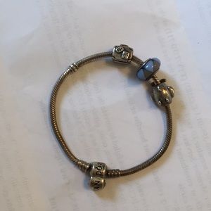 Pandora bracelets with 3 charms